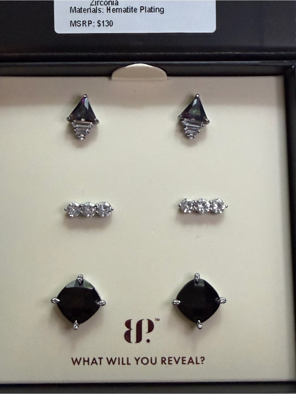 Black Onyx and Cubic Zirconia Simply Studs